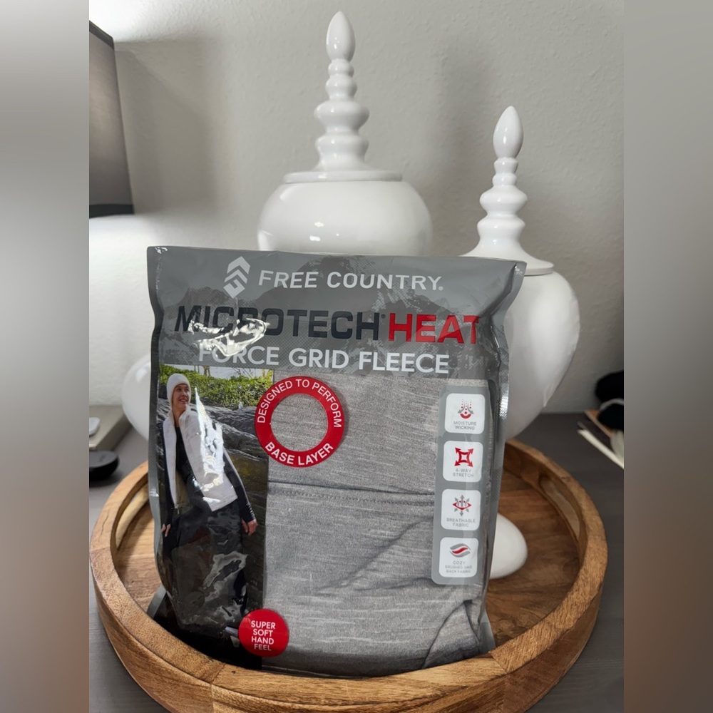 Free Country Women’s Microtech Heat Force Grid Fleece Gray XL
